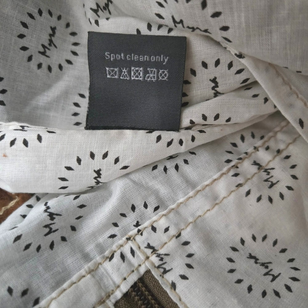 Myra Asher Weekender Bag Upcycled Canvas Hairon Leather Large Bag Boho Tote NWT - Picture 13 of 14